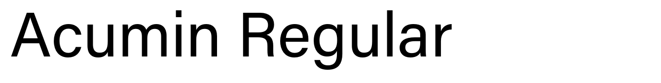 Acumin Regular